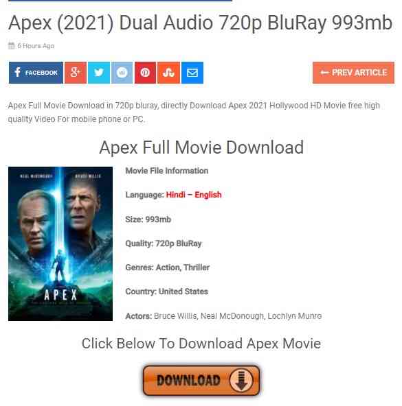 Movie Download Page