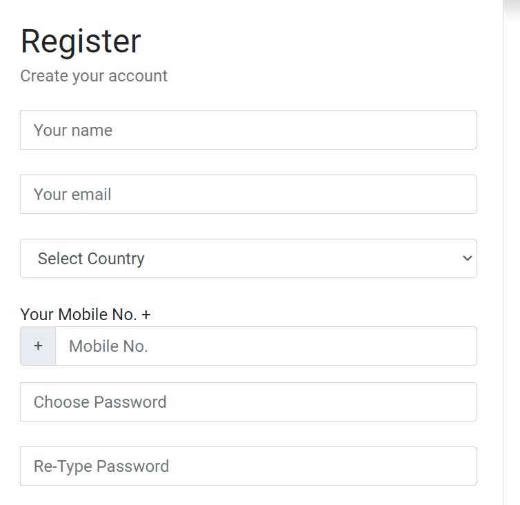 Pearlvine.com Registration Form